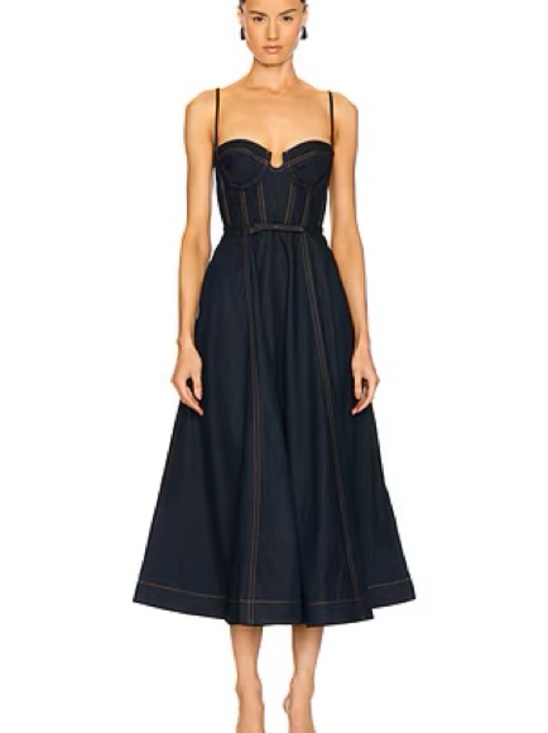 Zimmermann Dresses & Skirts - Zimmermann Crush Denim Corset Dress Size 0